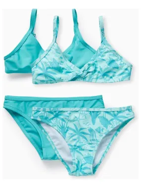 2 Maillots de bain pour Fille 'Coraux Marins'  EXPLORING AUSTRALIA - Vert clair