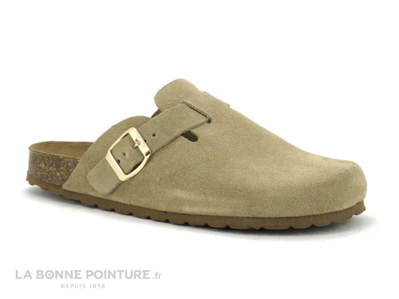 Achat chaussures Autenti by Penta Femme Sabot mode, vente Autenti 0355 510 TAUPE - Sabot Femme beige avec bride reglable