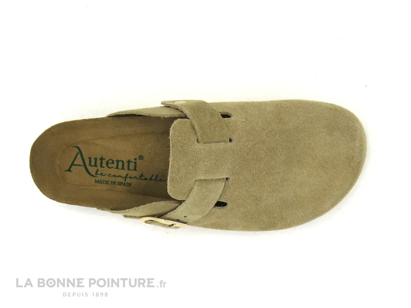 Achat chaussures Autenti by Penta Femme Sabot mode, vente Autenti 0355 510 TAUPE - Sabot Femme beige avec bride reglable