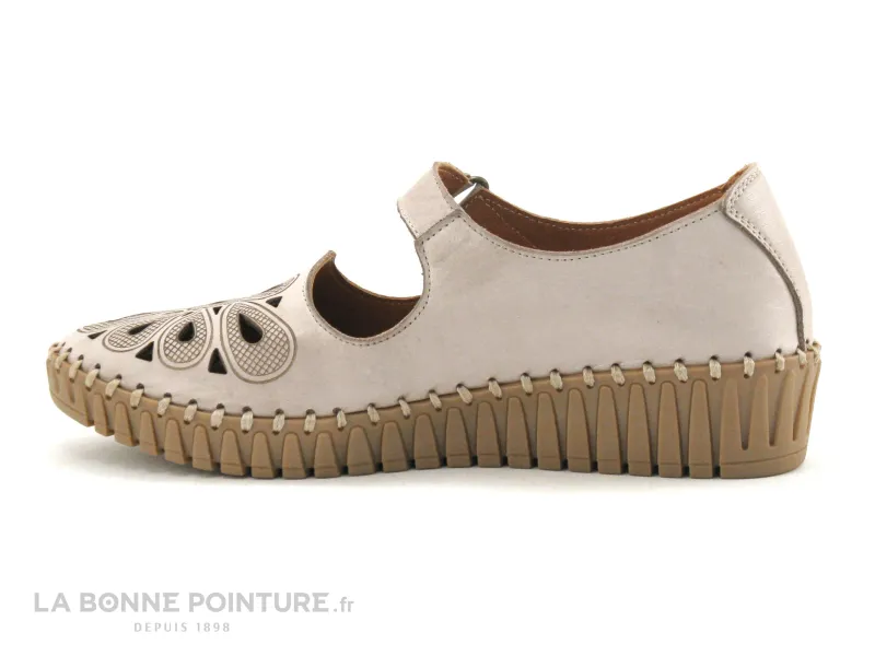 Achat chaussures Com un Point Femme Chaussure aérée, vente Com un Point SHABO 398310 Beige - Chaussure aeree - velcro