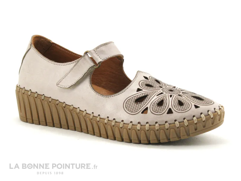 Achat chaussures Com un Point Femme Chaussure aérée, vente Com un Point SHABO 398310 Beige - Chaussure aeree - velcro