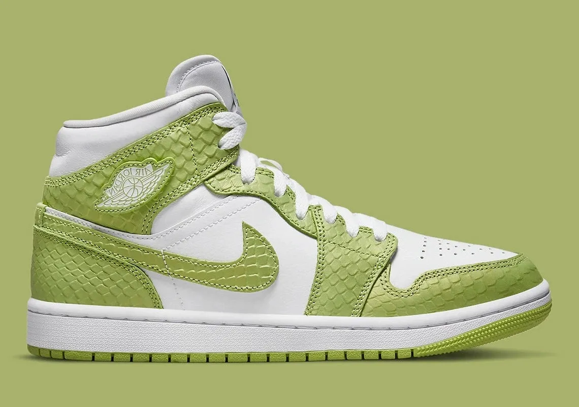 Air Jordan 1 Mid Green Python