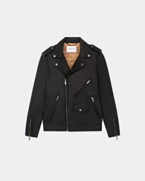 BLOUSON EN CUIR BIKER NOIR , BLOUSON BIKER EN CUIR DE VACHETTE Chevignon