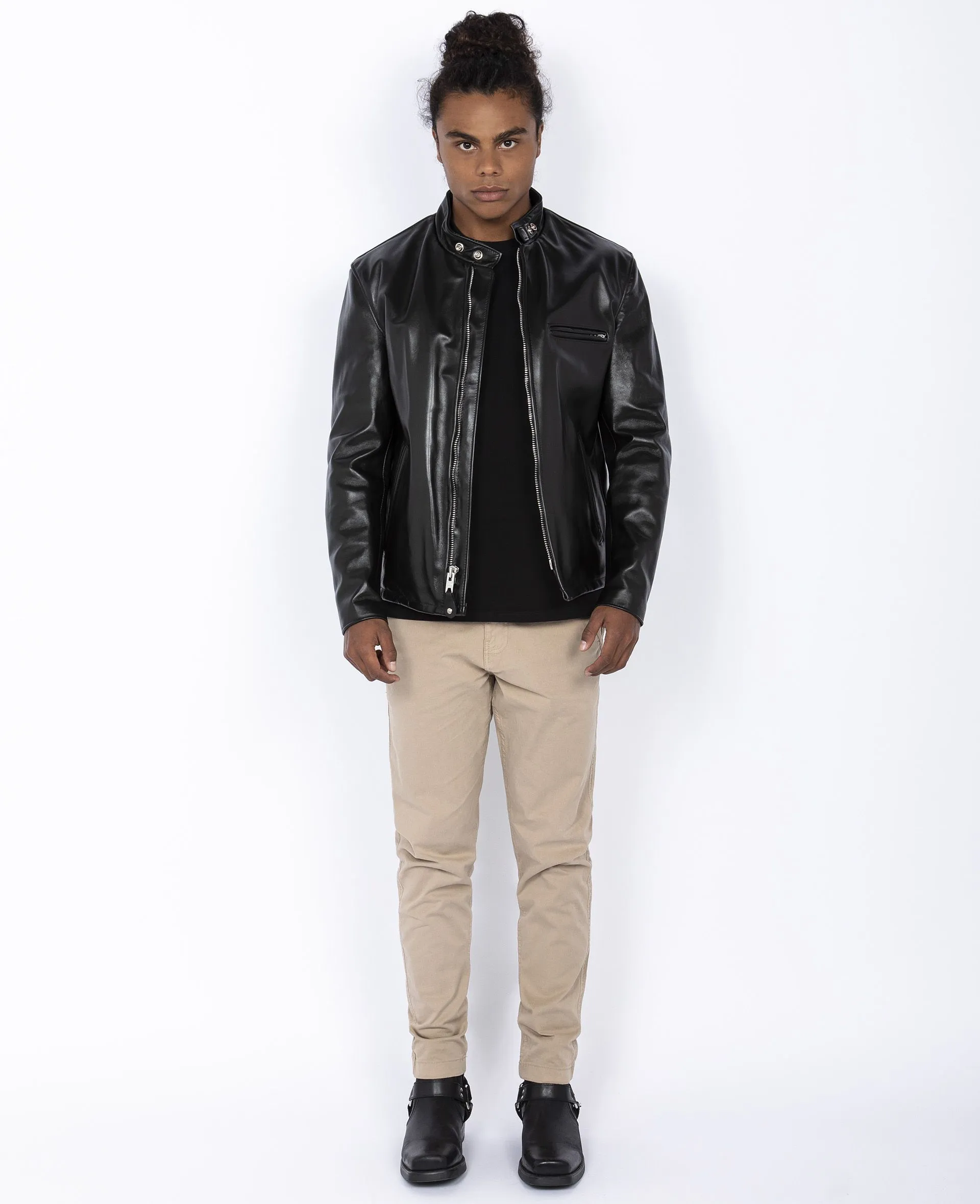 Blouson motard mythique USA, cuir de cheval 