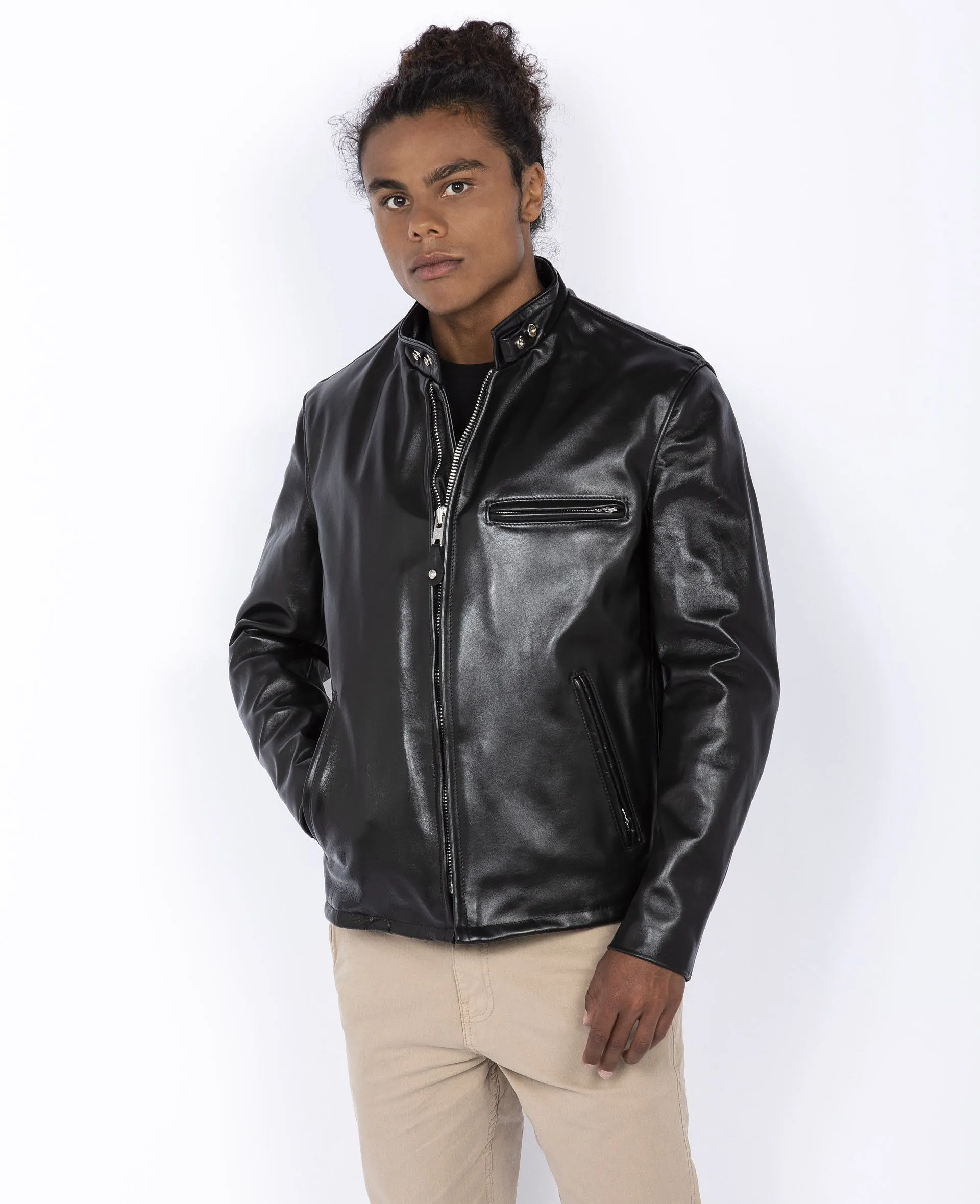 Blouson motard mythique USA, cuir de cheval 