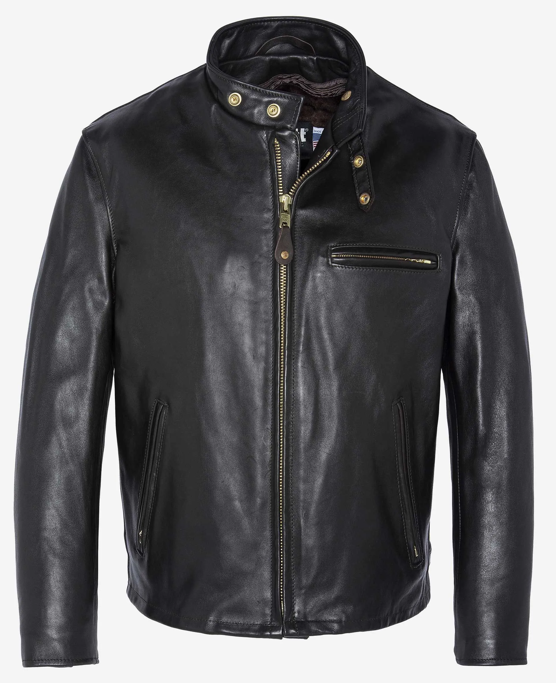 Blouson motard mythique USA, cuir de vachette