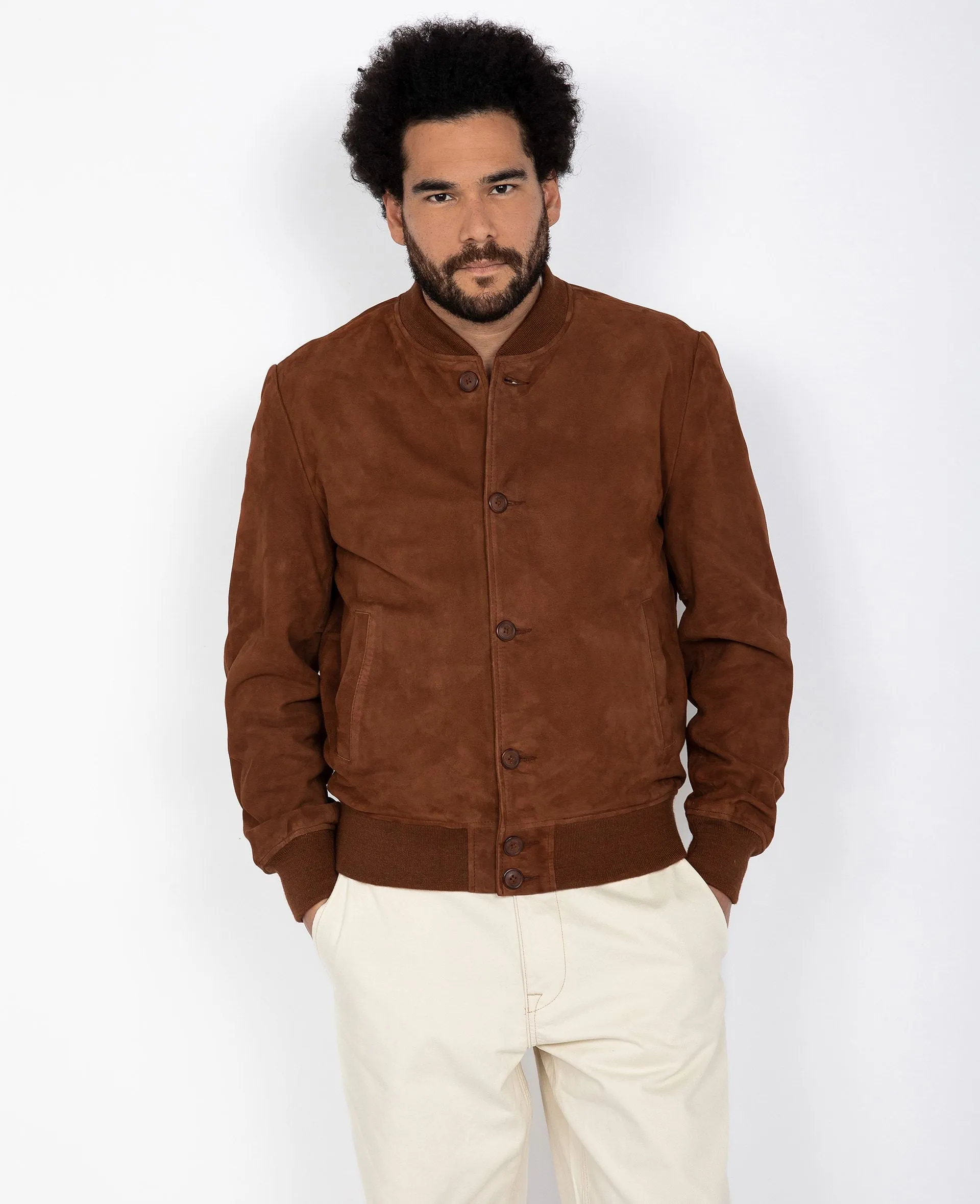 Blouson rétro, cuir de chèvre