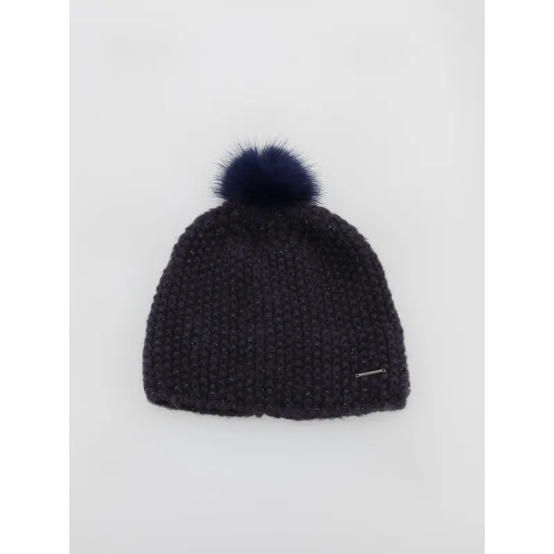 Bonnet à pompon en laine semiury noir - Napapijri | wimod