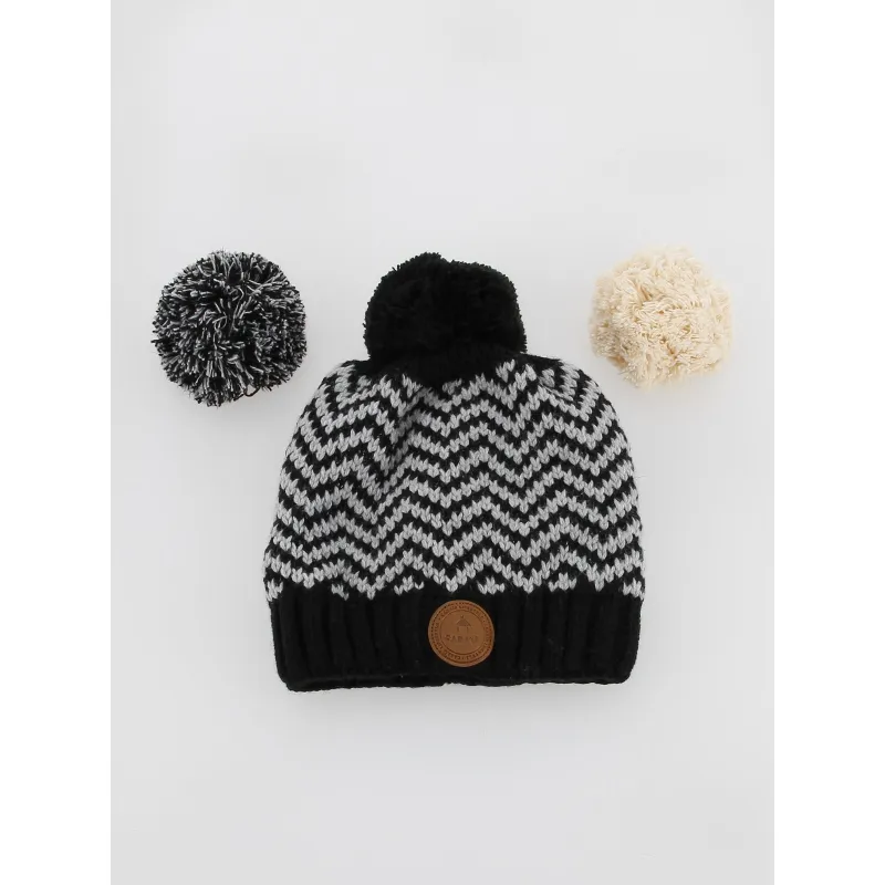 Bonnet à pompon en laine semiury noir - Napapijri | wimod