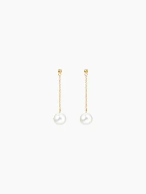 Boucles d'oreilles pendantes en fausse perle