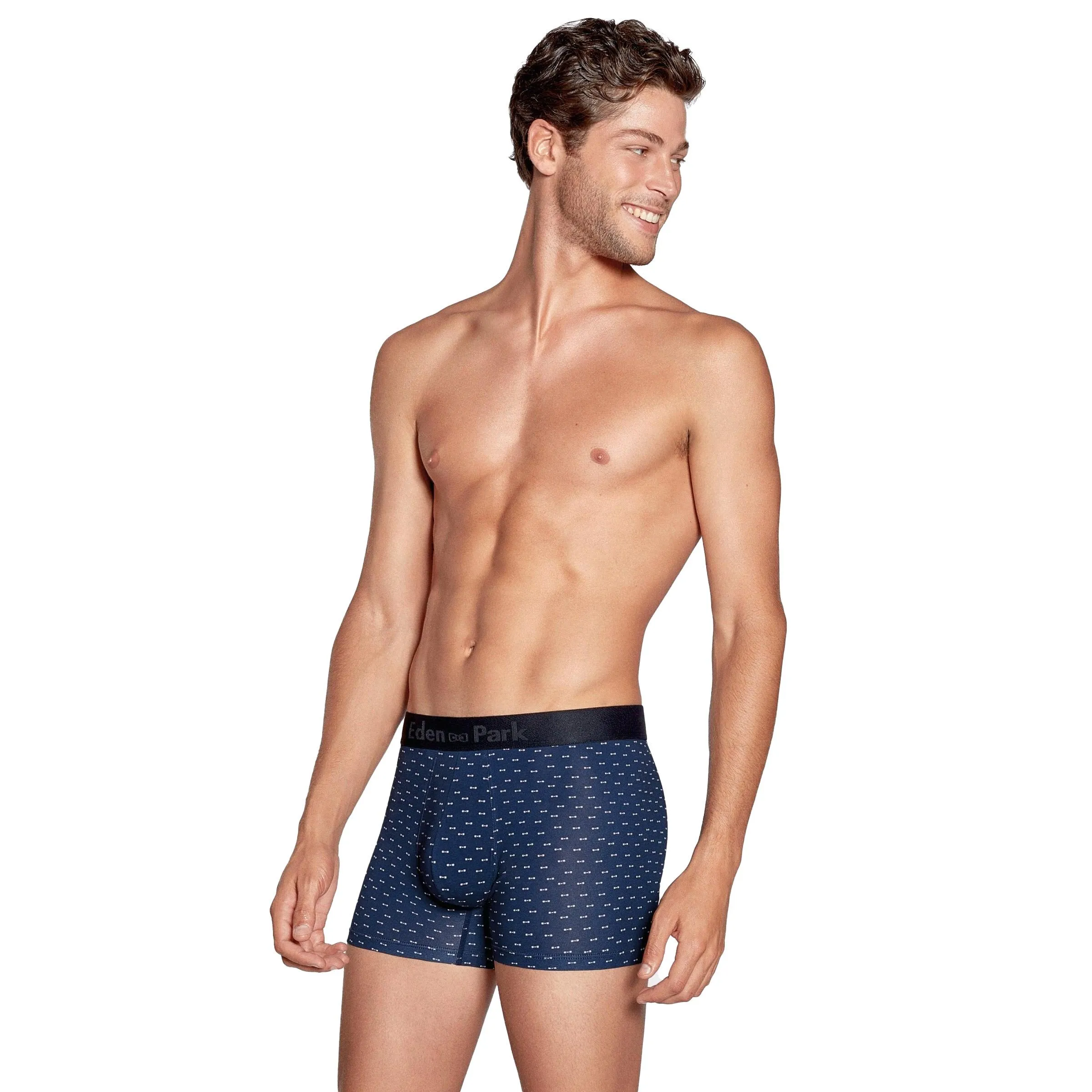 Boxer Eden Park motif noeuds papillon blanc- bleu - Eden Park : ven...