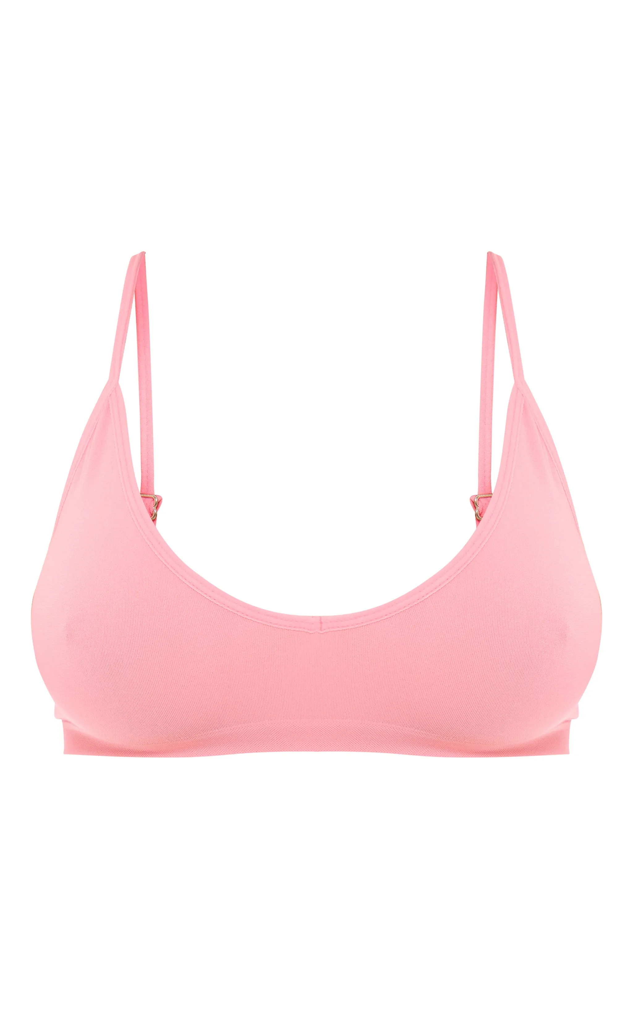 Bralette triangle en jersey rose tendre