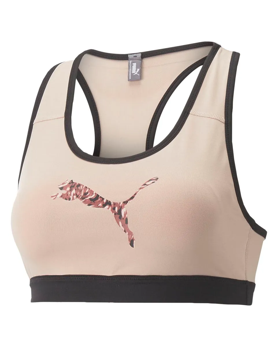 Brassière de fitness Femme W MIDIMPCT 4KGRAFBRA Beige