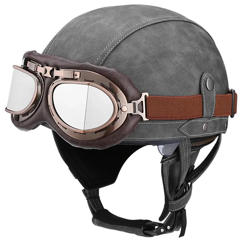 Casque De Moto classique, rétro, demi-couture Burny