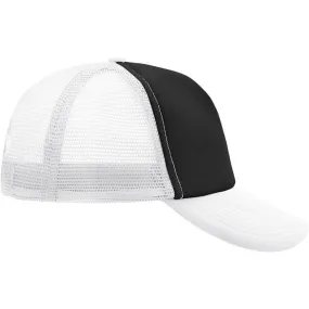 Casquette trucker avec filet style rétro - MB070 - noir et blanc 