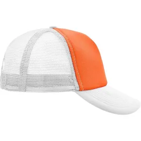 Casquette trucker avec filet style rétro - MB070 - orange et blanc 