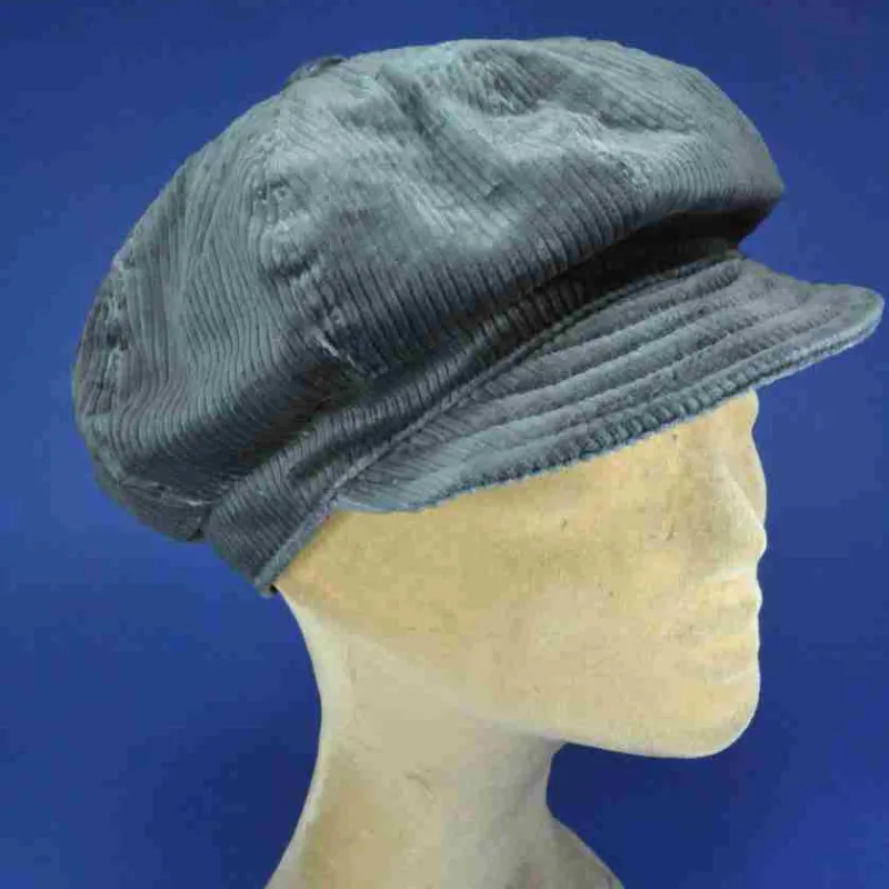 Casquette velours gavroche visière souple | Casquettes hiver femme rétro