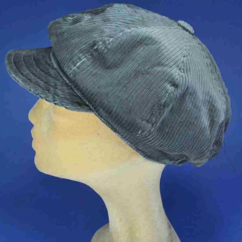 Casquette velours gavroche visière souple | Casquettes hiver femme rétro