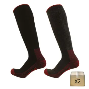 Chaussettes travail hiver homme en laine renforcées Cordura (2 paires)