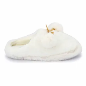 Chaussons fausse fourrure pompon antidérapant Claire Femme ETINCELLE 