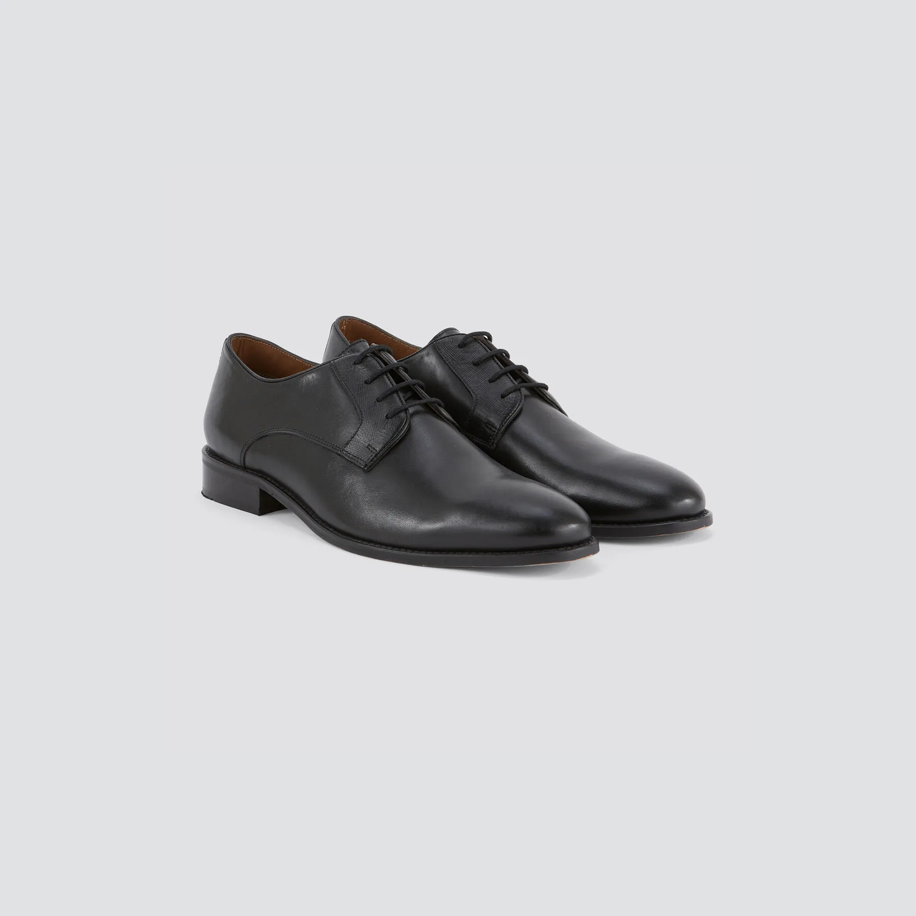 Chaussures de costume derby en cuir Noir | Jules