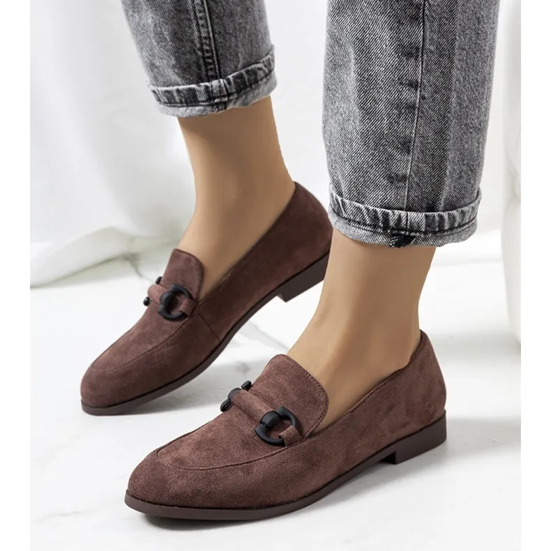 Chaussures Talisa en cuir marron brun