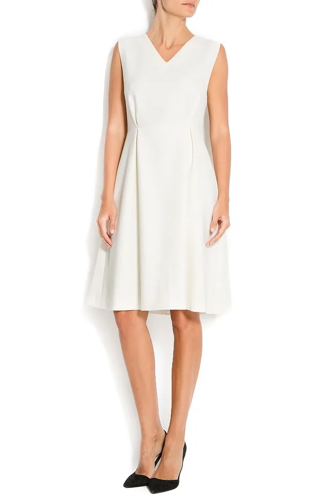 Claudia Castrase Robe mini en étoffe de coton avec décolleté en V