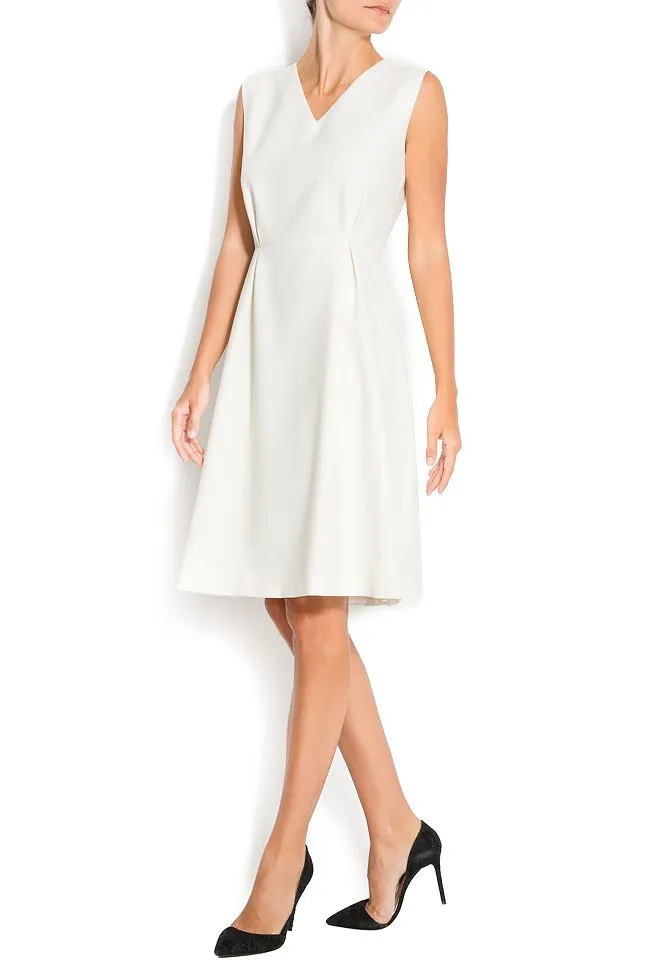 Claudia Castrase Robe mini en étoffe de coton avec décolleté en V