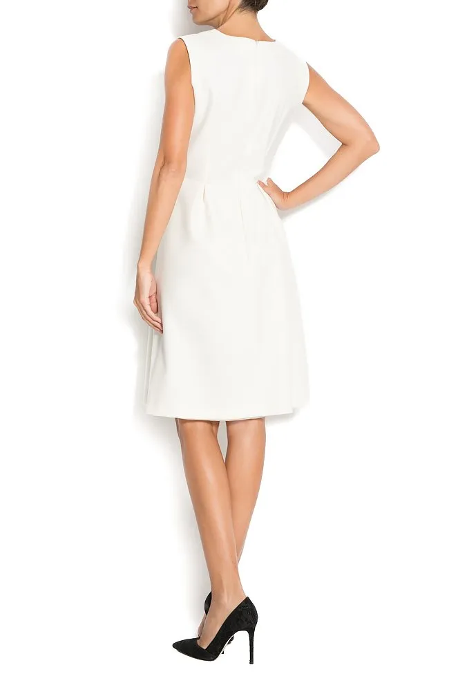 Claudia Castrase Robe mini en étoffe de coton avec décolleté en V