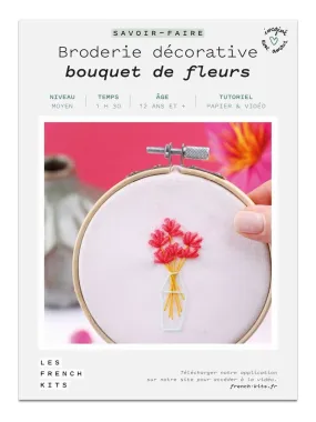 Coffret DIY - Broderie décorative - Bouquet de fleurs - N/A