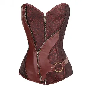 Corset Steampunk Vintage Marron