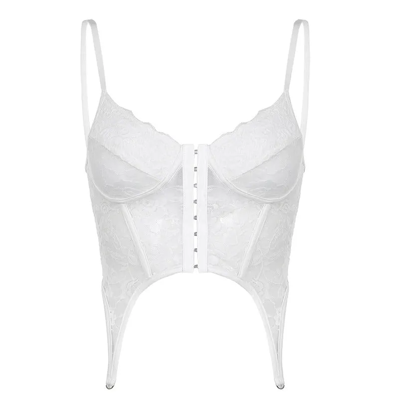 Crop Top Bustier  Blanc