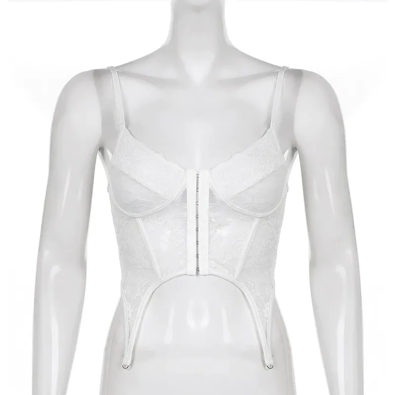 Crop Top Bustier  Blanc