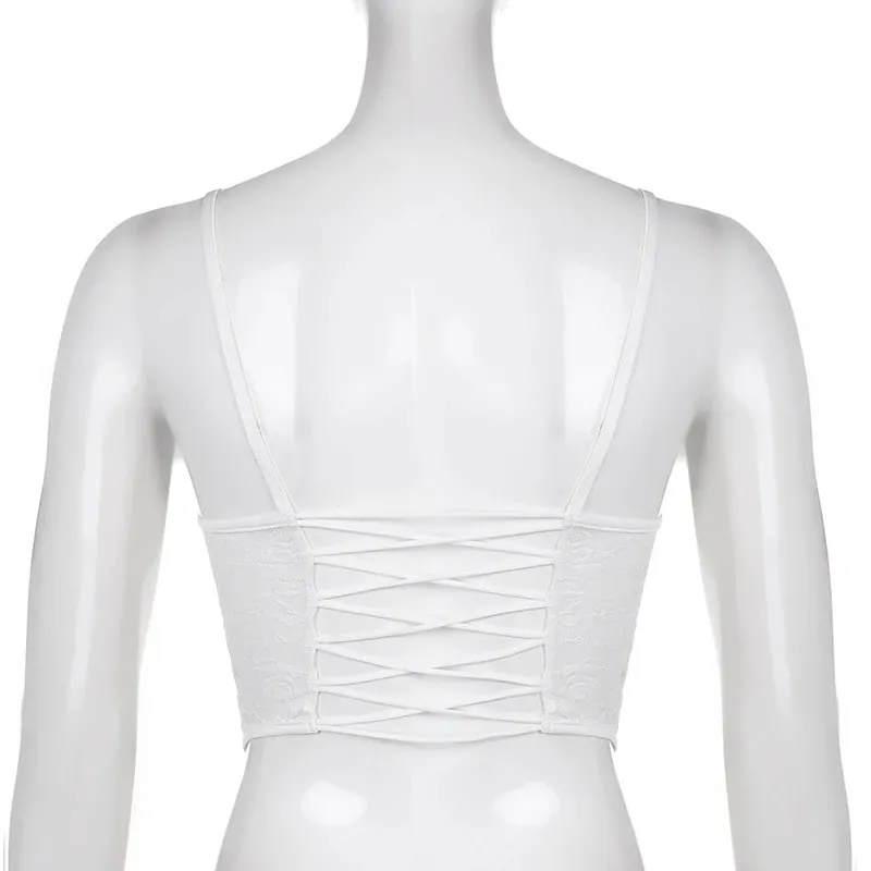 Crop Top Bustier  Blanc