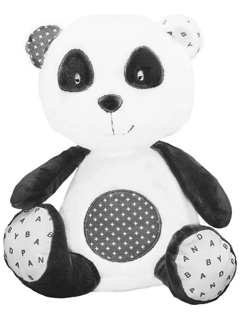 Doudou panda en velours - SAUTHON - Gris