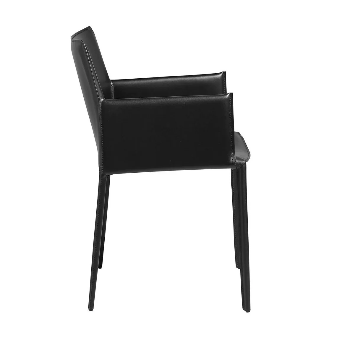 Fauteuil en cuir noir | 3 Suisses