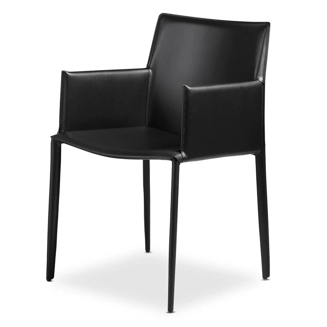 Fauteuil en cuir noir | 3 Suisses