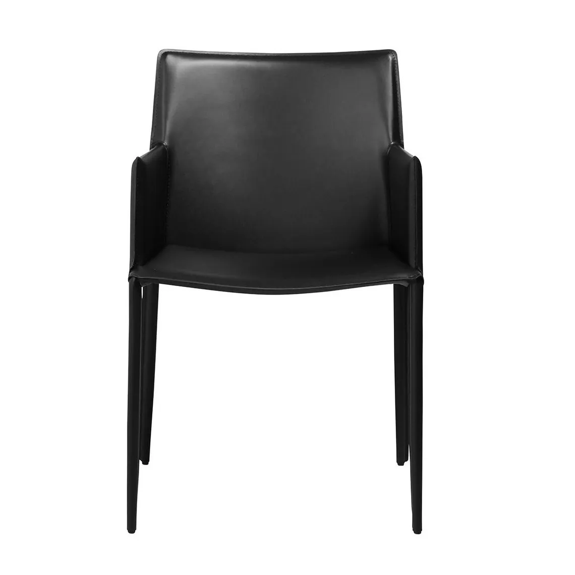 Fauteuil en cuir noir | 3 Suisses