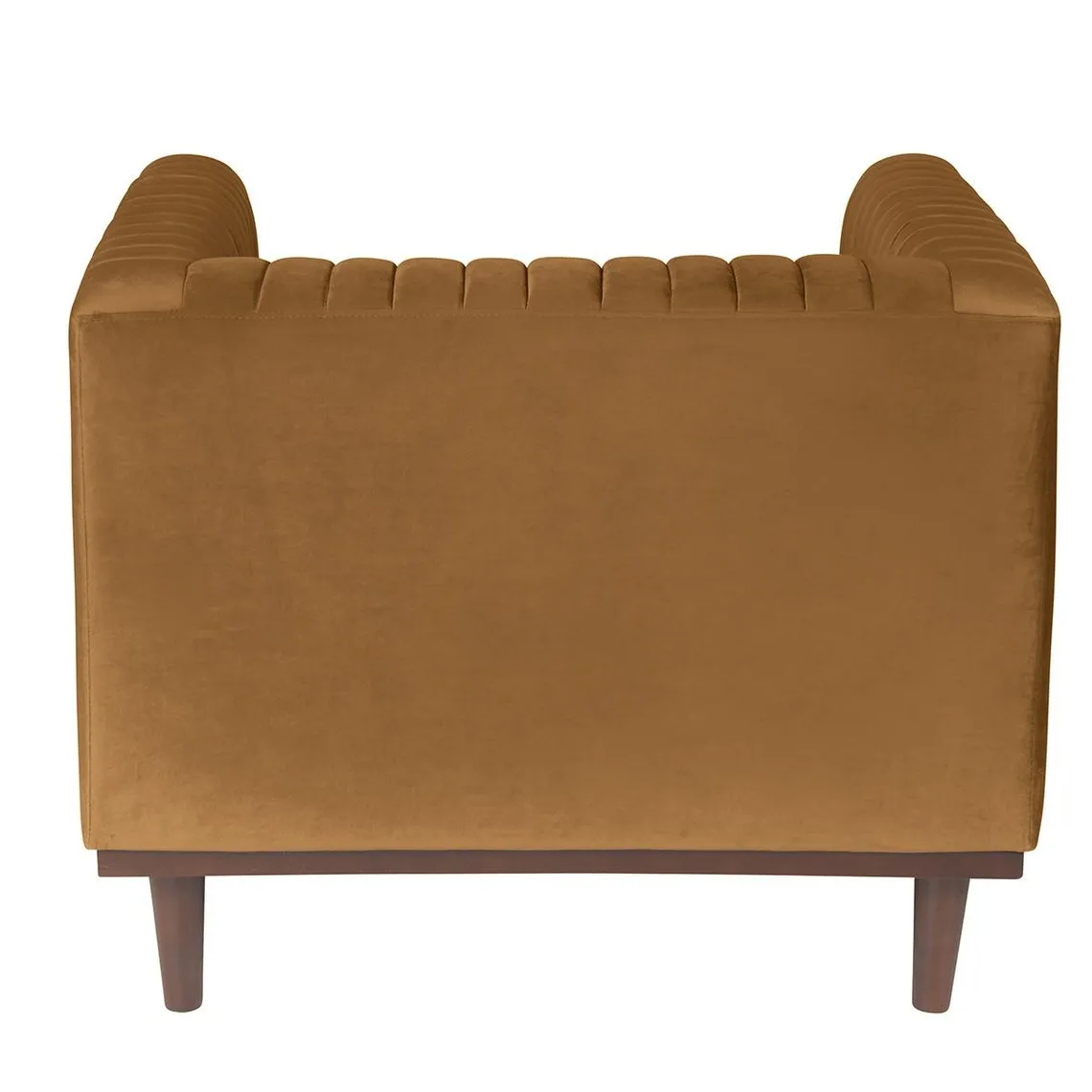 Fauteuil en velours caramel   | 3 Suisses