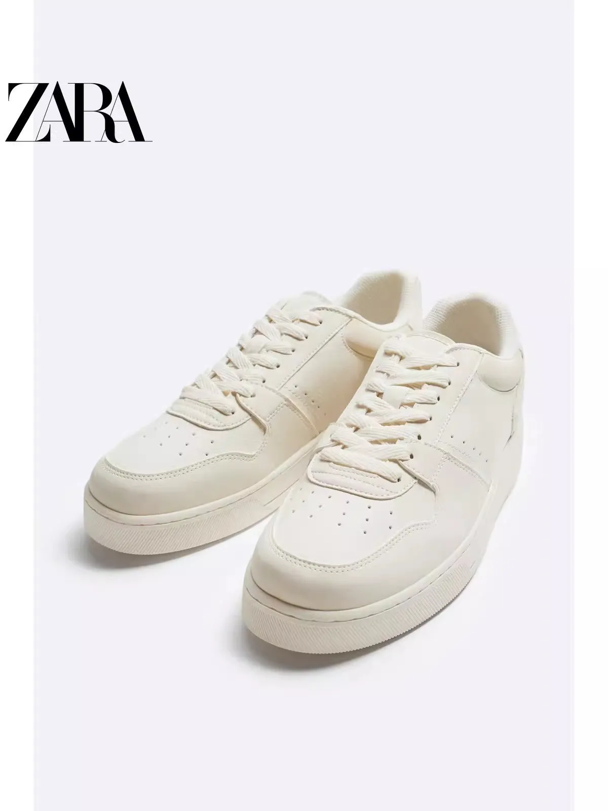 Importé  - ZARA NEW - Chaussure Homme Baskets Rétro Décontractées - Blanc