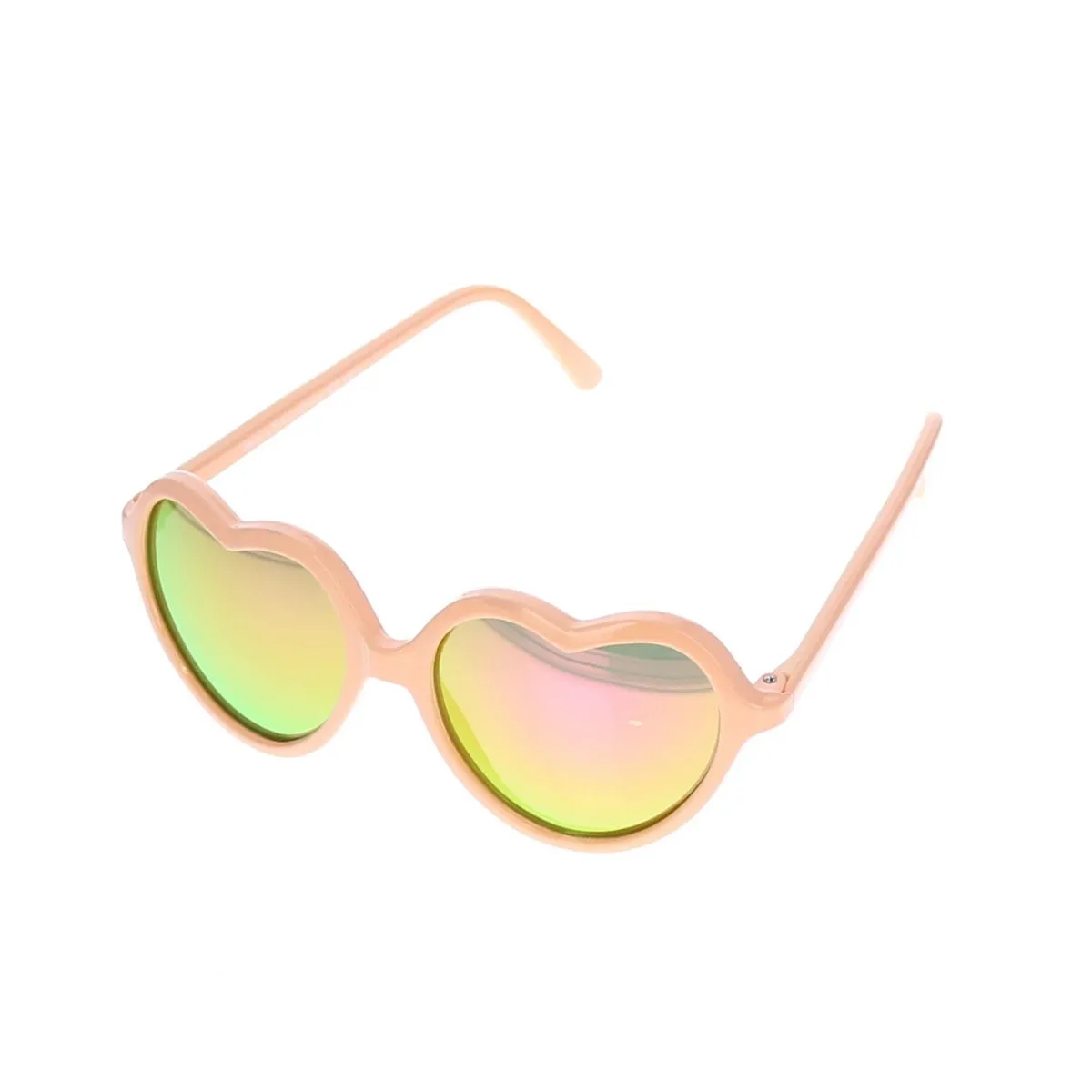 Lunettes de soleil coeurs orange pâle