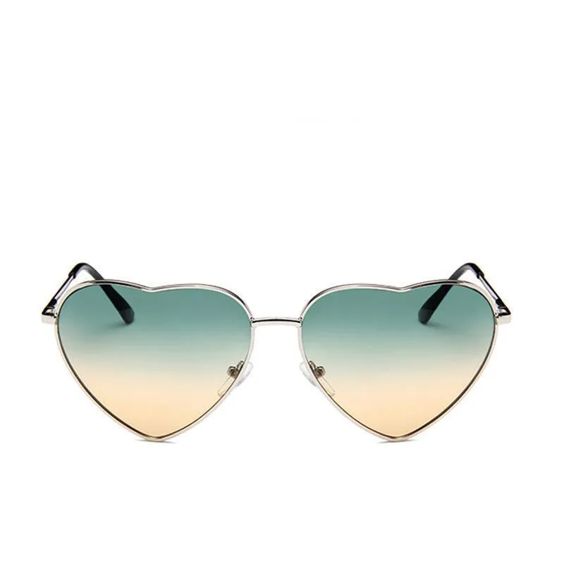 Lunettes de Soleil Cœur Vert