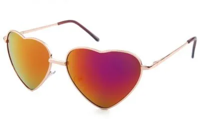 Lunettes de Soleil en forme de Coeur Vintage