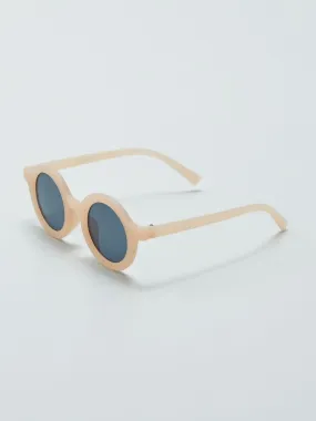 Lunettes de soleil ronde - beige