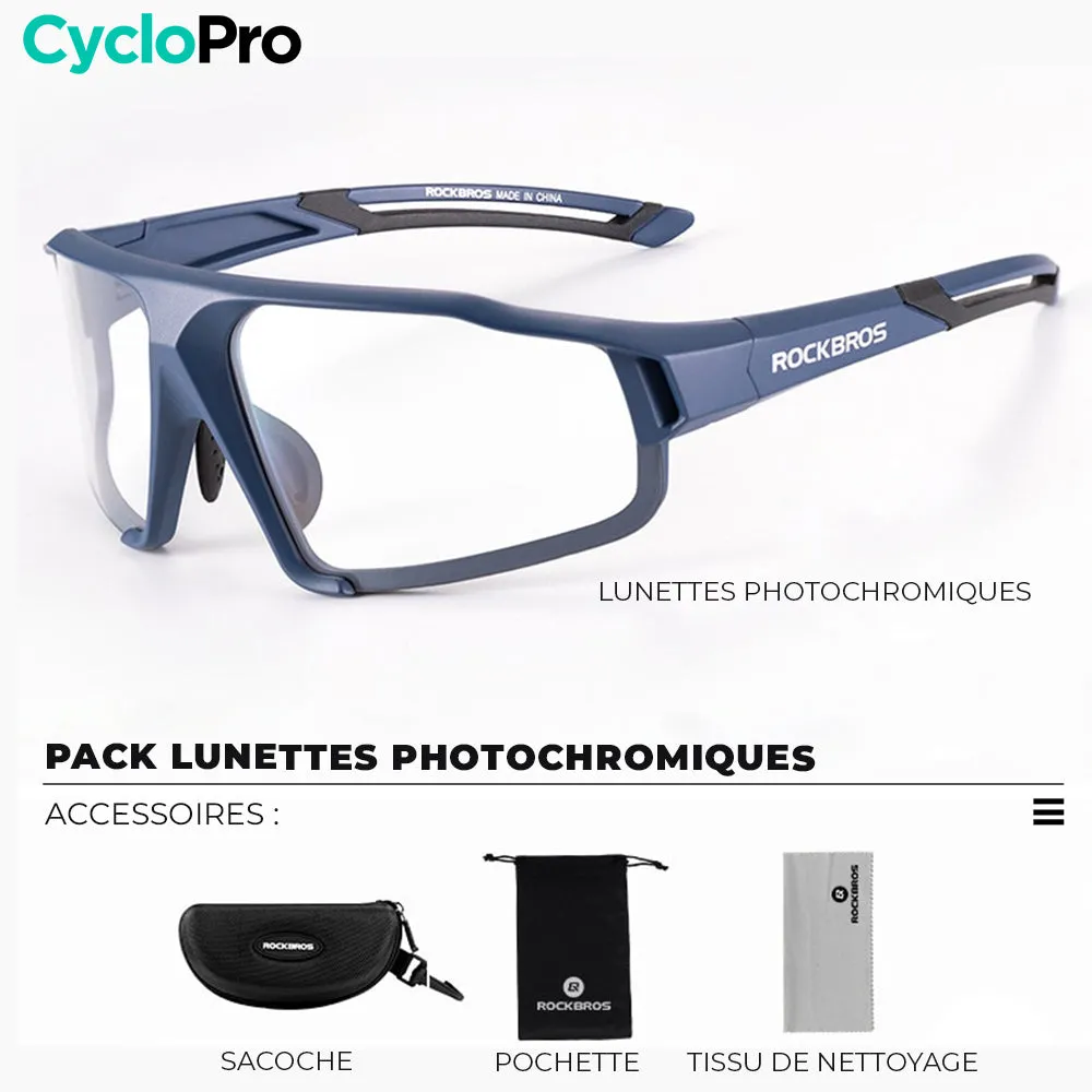 Lunettes Vélo Photochromiques bleue - Ascension+