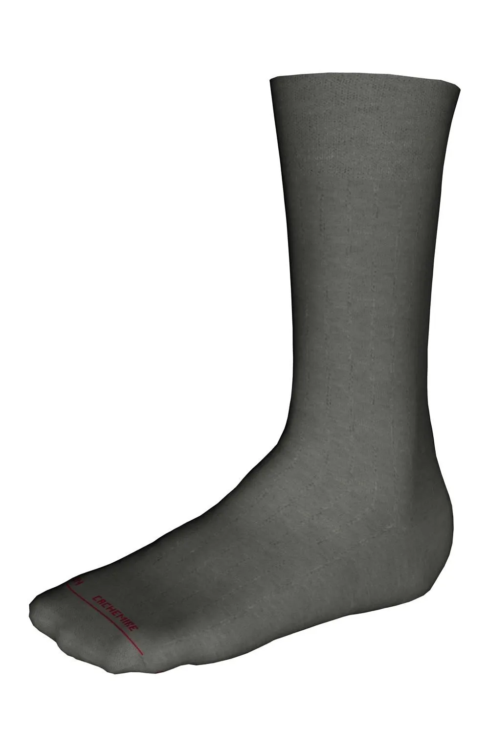 Mi-Chaussettes - Unies à côtes coton/cachemire - Gris médium - Labo...