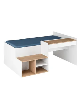 Pack Lit combiné avec bureau et matelas Boruto - AKITEN RETAIL - Blanc Marron