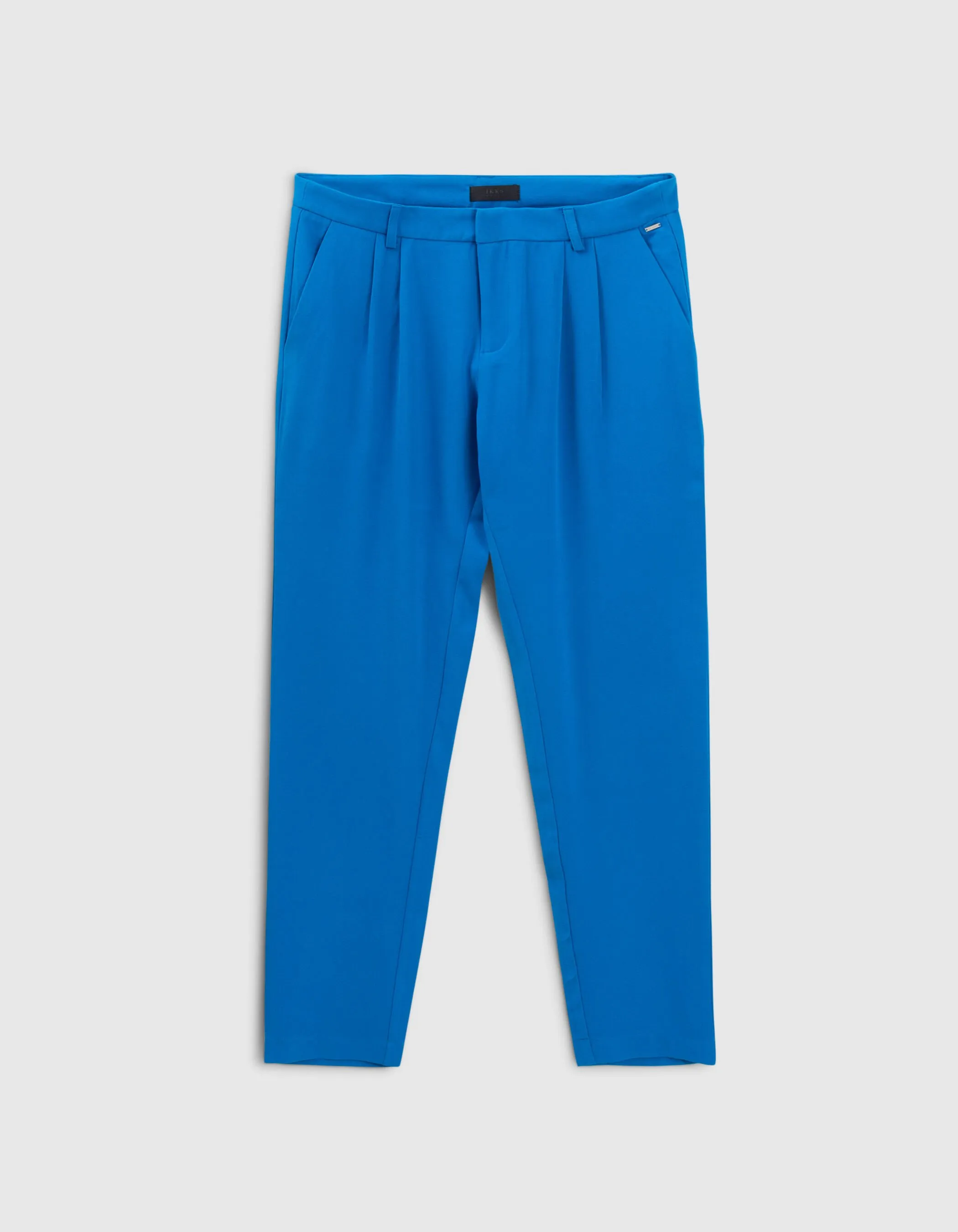 Pantalon de costume droit bleu Femme