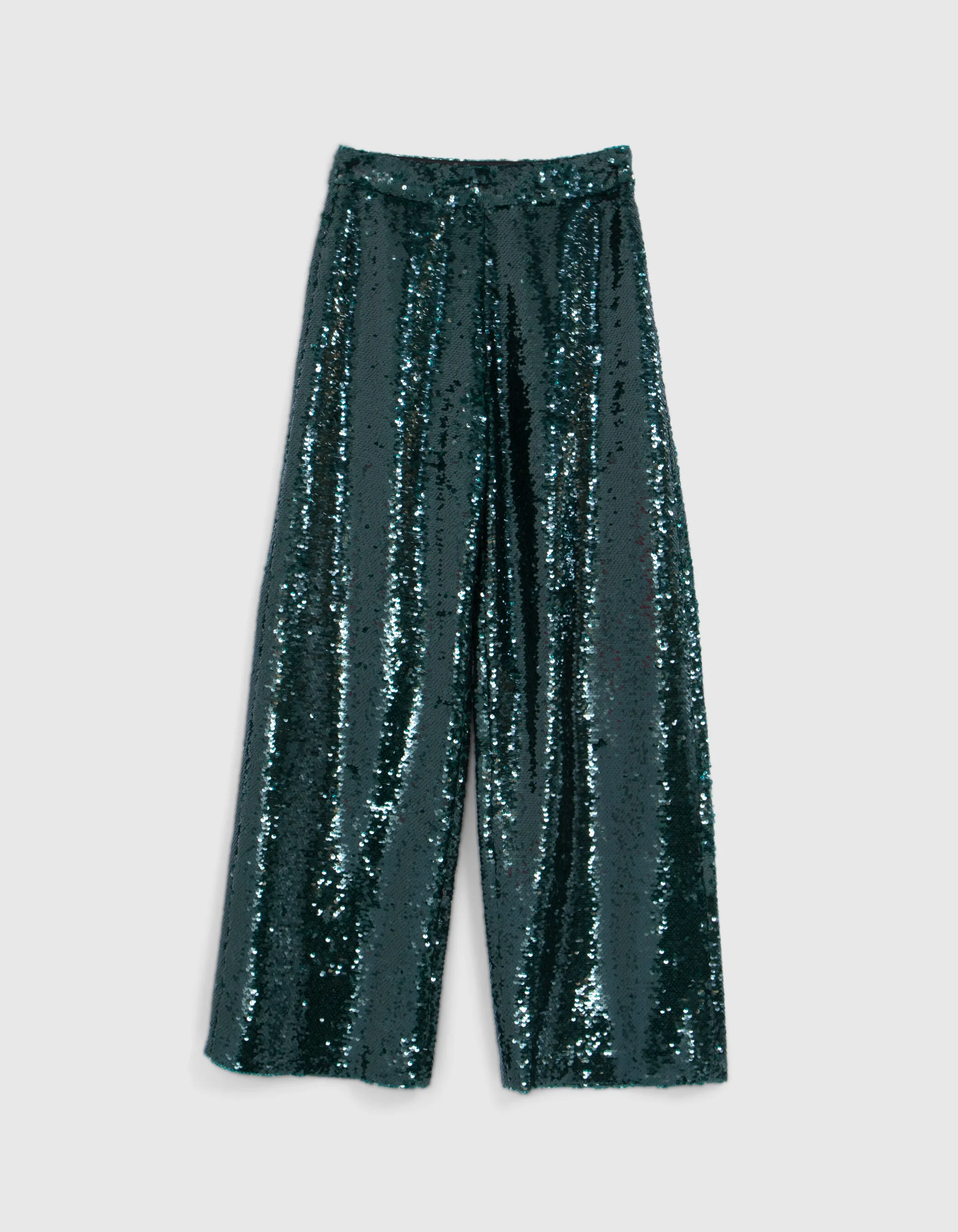 Pantalon de costume malachite tout sequins Femme