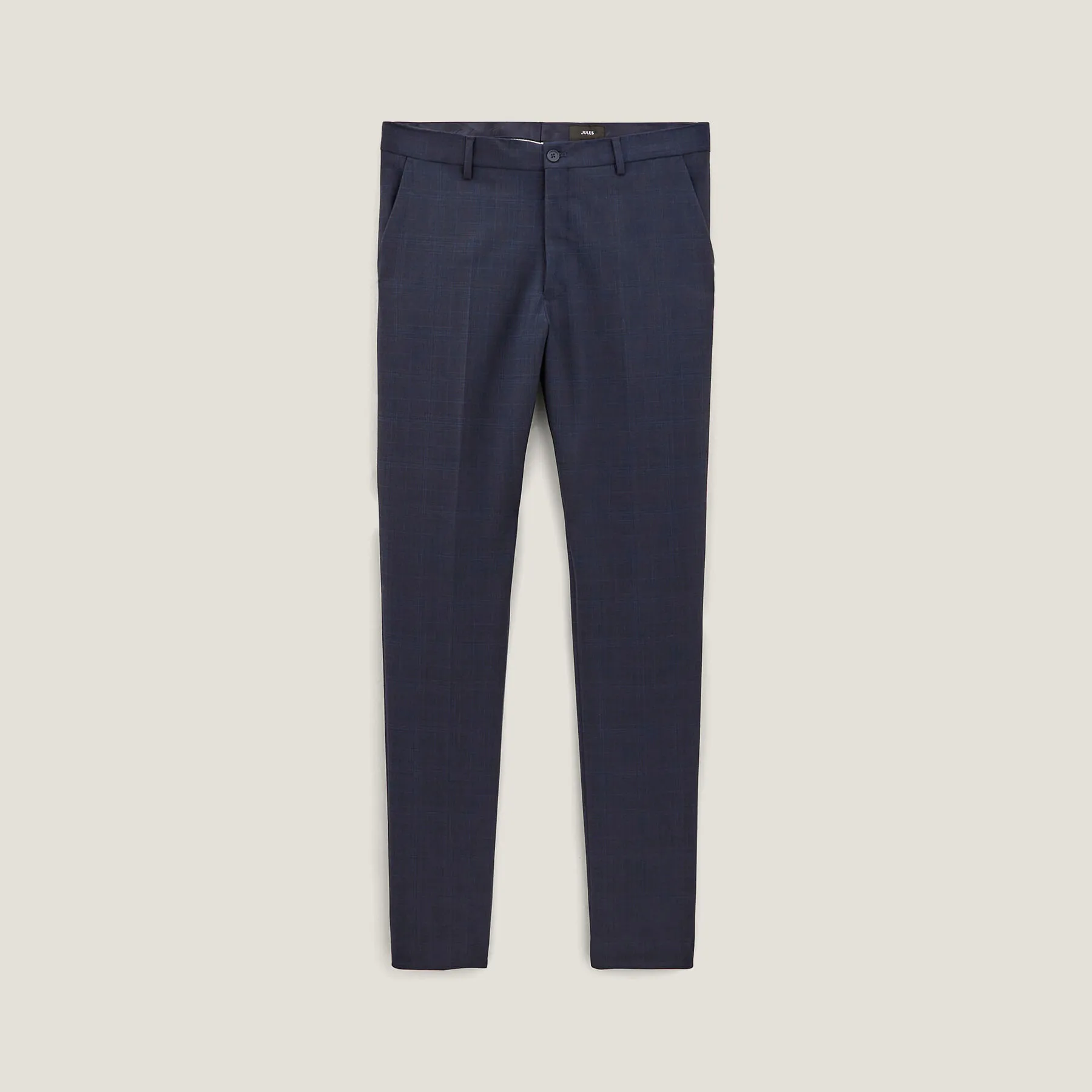 Pantalon de costume slim à carreaux Bleu foncé | Jules